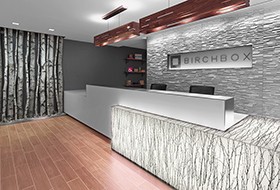 Thiết kế lễ tân văn phòng Birch Box