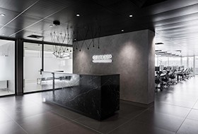 Thiết kế lễ tân văn phòng Gemcorp
