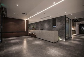 Thiết kế lễ tân văn phòng OU ALLIN