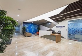 Thiết kế lễ tân văn phòng TANGOE